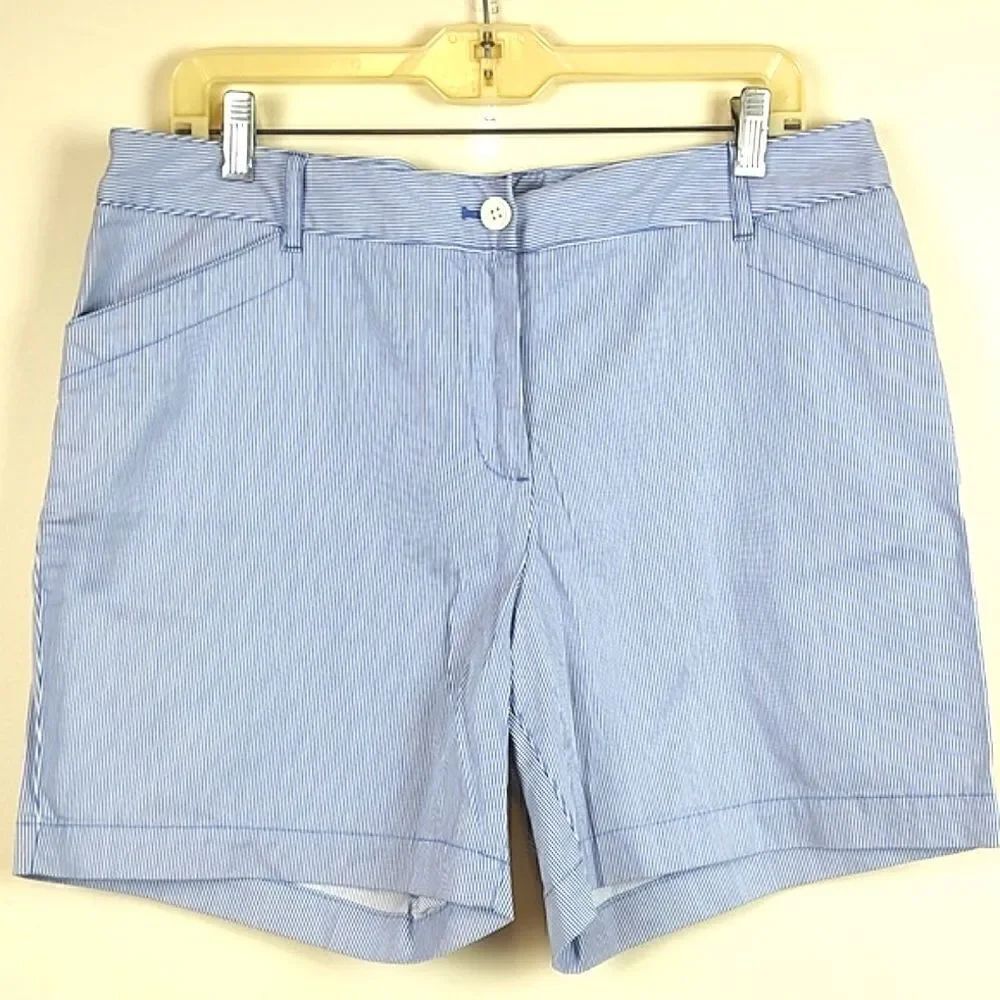 Talbot's Petite Classic Pinstripe 6" Shorts Size 14P